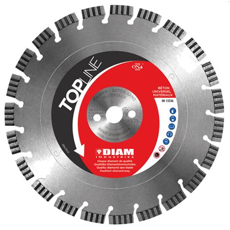 Disque diamant segmenté béton Ø230mm Alésage 22 23mm Diam Industries