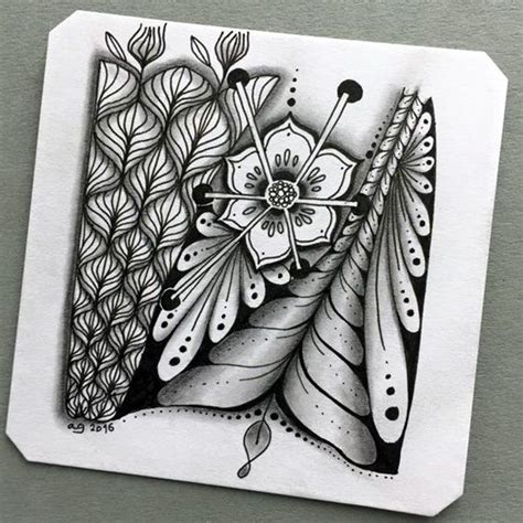 Absolutely Beautiful Zentangle Patterns For Many Uses Bored Art Riset