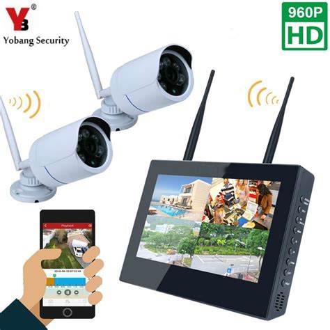 YobangSecurity 10inch Monitor 4CH 960P Wifi Wireless NVR Recorder