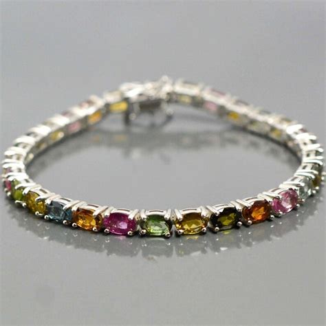 Natural Tourmaline Bracelet Tourmaline Jewelry Green Tourmaline