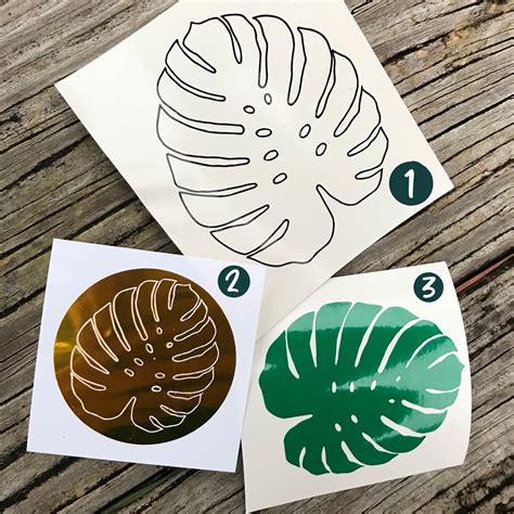 Monstera Leaf Vinyl Decal Monstera Decal Leaf Vinyl Decal Etsy