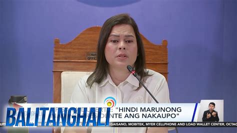 Vp Sara Duterte Sinagot Ang Ilang Isyu Sa Kaniyang Press Conference