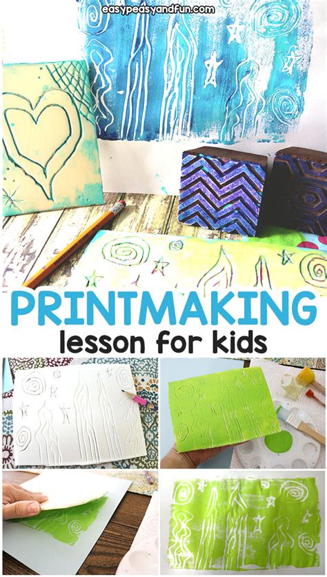 Printmaking Lesson For Kids Easy Peasy And Fun