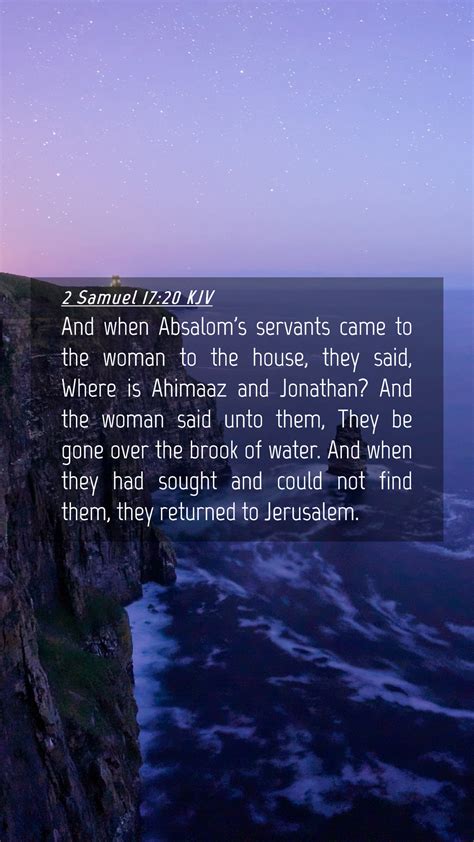 2 Samuel 17 20 KJV Mobile Phone Wallpaper And When Absalom S Servants