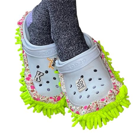 Crocs Socks fun Cleaning Slipper Socks Microfiber Chenille 1 Pair - Etsy