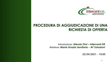 Webinar Aggiudicazione Di Una Rdo Sul Mercato Elettronico Merer Youtube