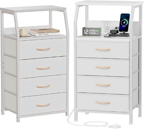 Amazon Furnulem Nightstands Set Of Tall Drawers Dresser