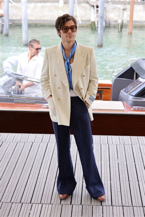 Harry Styles Hits the 2022 Venice Film Festival in Gucci HA HA HA