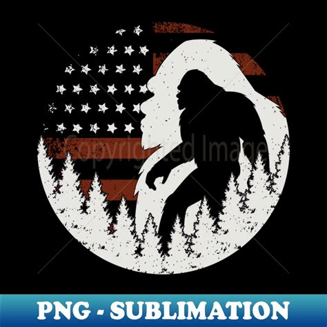 Bigfoot American Flag Of July Png Transparent Sublimatio Inspire