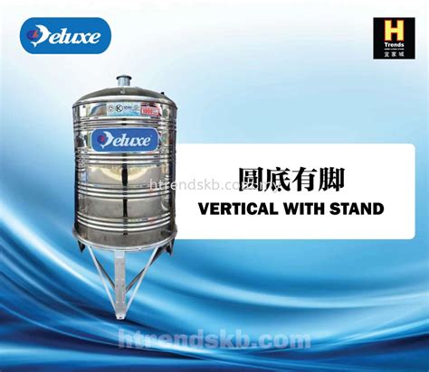 Deluxe 304 Stainless Steel Water Tank Tangki Air Vertical With Stand