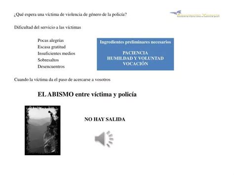 PPT Qué espera una víctima de violencia de género de la policía