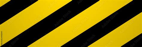 Black And Yellow Warning Line Striped Rectangular Background Yellow