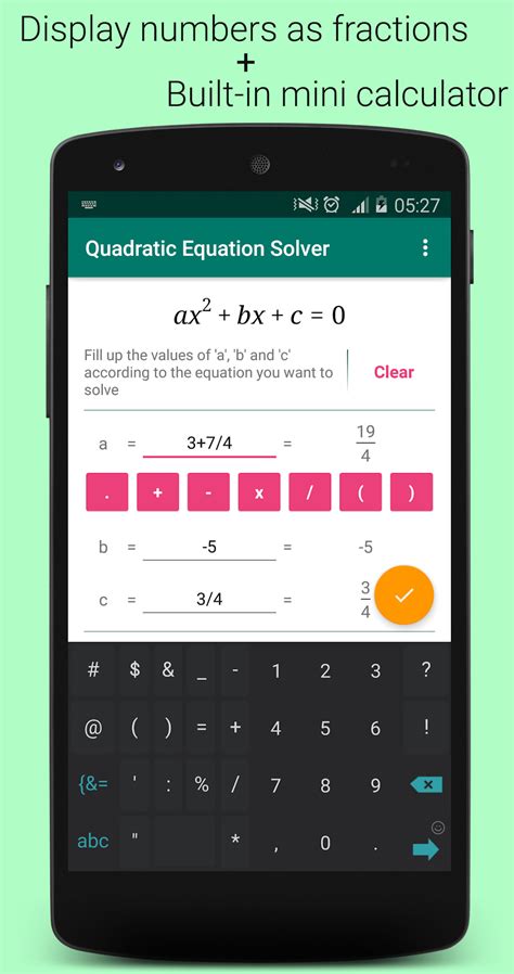 Quadratic Equation Solver With Steps And Graphs Apk For Android Download