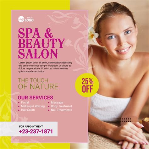 Beauty Salon Offer Post Template Postermywall