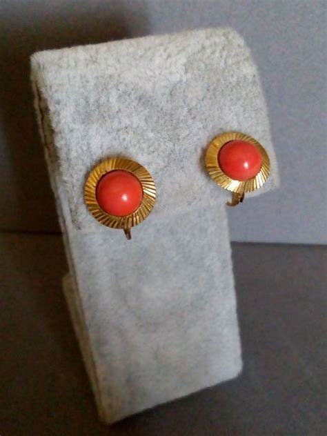 18 Kt Pink Gold Earrings Coral Of The Mediterranean Catawiki