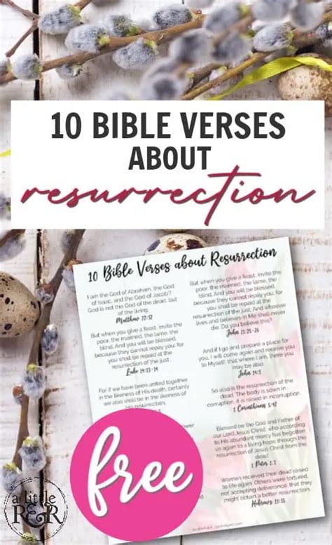 10 Bible Verses about Resurrection – Free Printable – A Little R & R