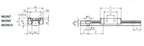 New Machifit Mm Mgn Linear Guide With Pcs Mgn C Linear Rail Block