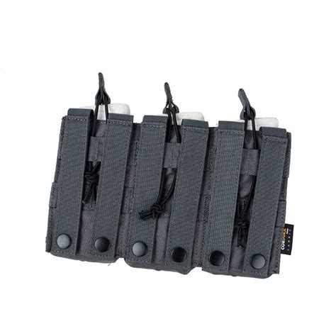 Specwarfare Airsoft Tmc Tactical Open Top Triple Mag Pouch Wolf Grey