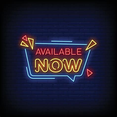 Available Now Neon Signs Style Text Vector 2424617 Vector Art At Vecteezy