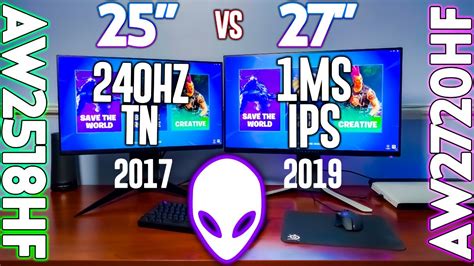 ALIENWARE 27" 240Hz IPS VS 25" 240Hz MONITOR! Which One Is Better?! - YouTube