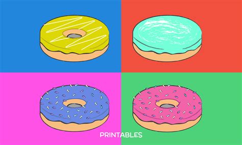 Let's Paint Pop Art Doughnuts: Creative Printable Worksheets for Kids