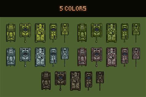 Top Down Tank Sprites Pixel Art Behance