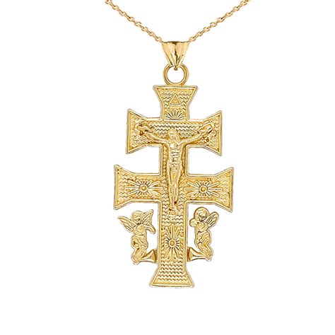 Rose Gold Cross with Diamond Pendant Necklace