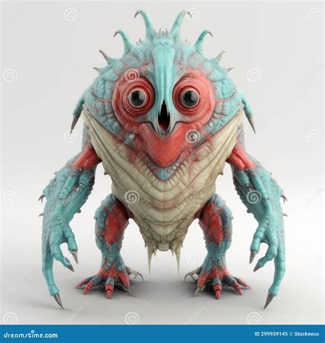 Hyper-realistic Sci-fi Toad Monster 3d Rendered File Stock Illustration ...