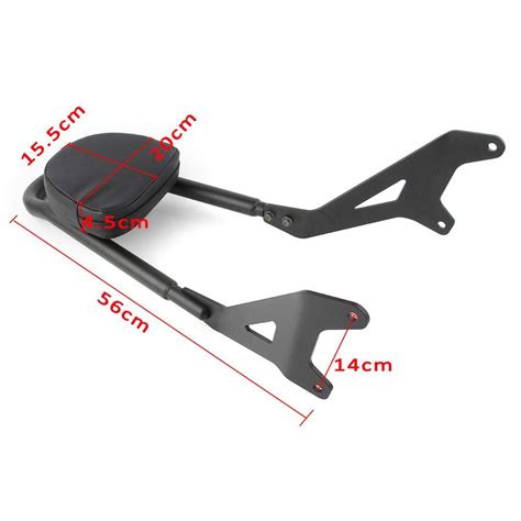 Three T Motorcycle Detachable Rear Passenger Seat Backrest Sissy Bar With Cushion Pad For 2014