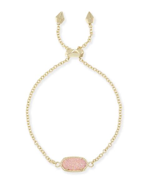 Elaina Gold Adjustable Bracelet In Blue Kendra Scott Gold Bracelet