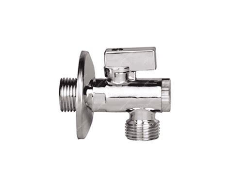Угловой кран для подкл. приборов хром. отражатель 1/2" нар. - 1/2" нар ...