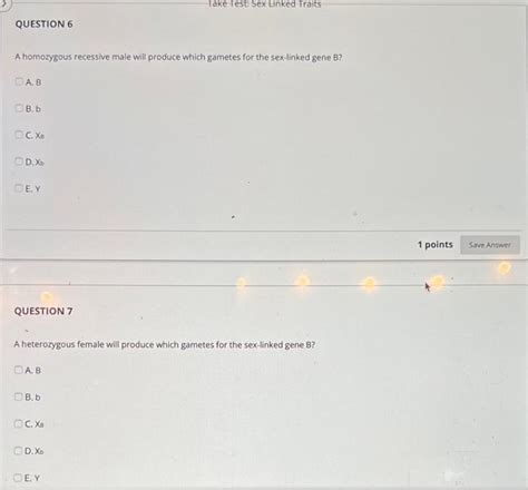 Solved A Male Is Homozygous Dominant For The Sex Linked Gene Chegg