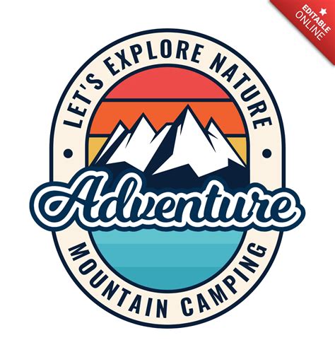 Mountain Camping Adventure Logo Design Template Free Design Template