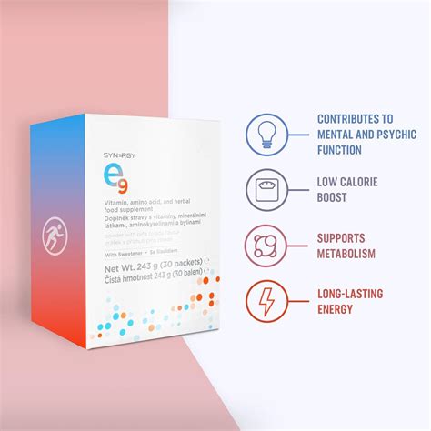 Synergy Worldwide E9 30 Doses | 500mg L-Arginine Supplement with B12