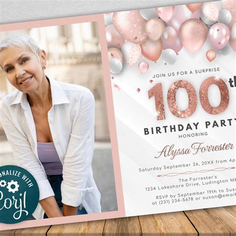 100th Birthday Etsy