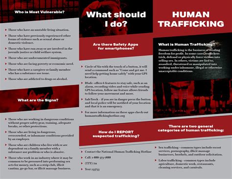 Human Trafficking Pamphlet On Behance