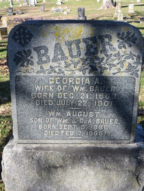 Georgia A Plummer Bauer 1863 1901 Find A Grave Memorial