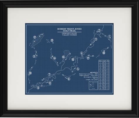 RTJ Golf Trail Oxmoor Valley Valley Course Blueprint (Print ...