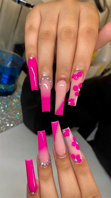 Pin On Nails ･ﾟ ･ﾟ ･ﾟ ･ﾟ Pink Acrylic Nails Bright Pink