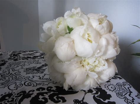 All White Peony Bouquet | Sisters Floral Design Studio