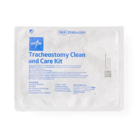 Tracheostomy Clean And Care Kits W Saline And Peroxide Dynd40589