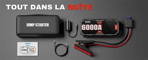 JFEGWO F60 Booster Batterie Voiture 6000A 32000mah Démarreur de