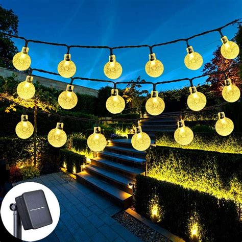 Epicgadget Solar Ball String Light 60 LED Solar Globe String Lights