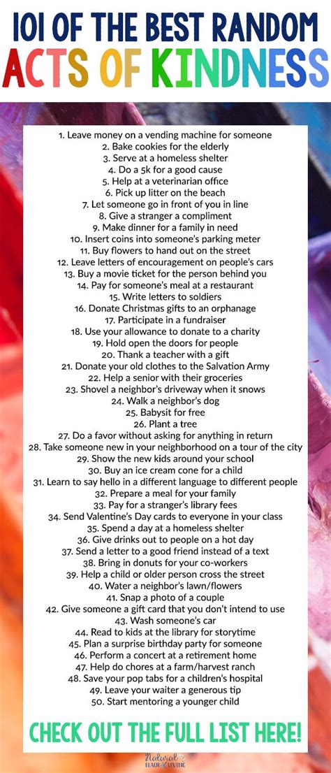 101 Of The Best Random Acts Of Kindness Ideas Artofit