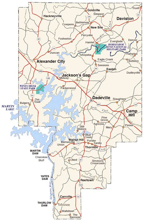 Tallapoosa County County Map