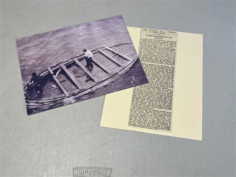 RMS Titanic Collapsible A Lifeboat News Story Clipping And Image