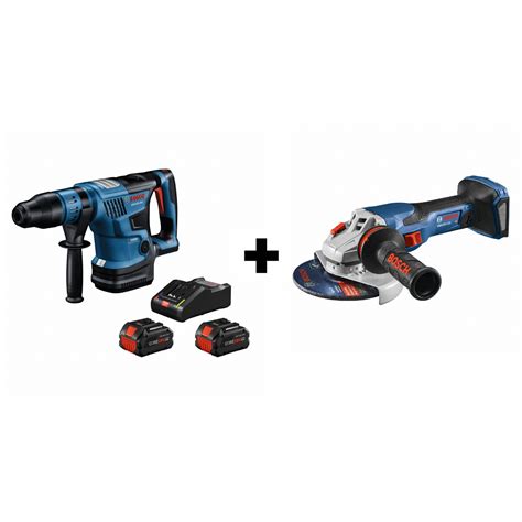 BOSCH, 18 V Volt, 2 Tools, Cordless Tool Combination Kit - 384YH6|GBH18V-36CK24 + GWS18V-13CN ...