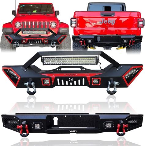 Amazon Tioyar Front And Rear Bumper Upgraded Texture Black