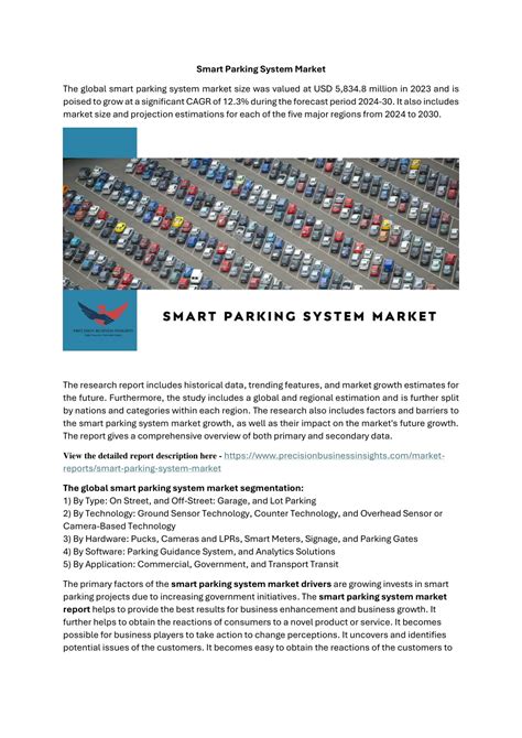 Ppt Smart Parking System Market Size Share Trends Powerpoint