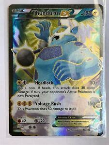 Thundurus Ex Full Art Ultra Rare Pokemon Xy Roaring Skies Holo